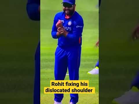 Rohit fixing his dislocated shoulder😯😯 #short #shorts