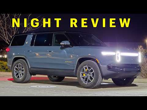 ADAPTIVE DRIVE BEAMS! -- Does the 2025 Rivian R1S Impress at NIGHT?? (Lighting, Exterior &amp; Interior)